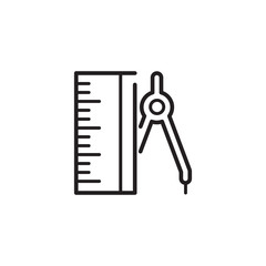 Ruler and compass icon