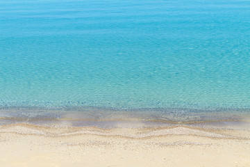 Fototapeta na wymiar Beautiful idyllic turquoise waters beach, Crete Greece.