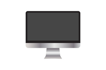 Fototapeta premium Computer monitor in trendy realistic style isolated on white background. Mock up blank screen template.