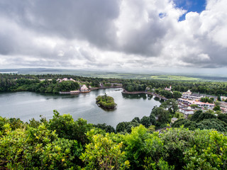 Fototapeta premium Grand Bassin aka Ganga Talao crater lake in the centre of Mauritius tropical island