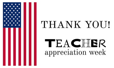Fototapeta premium Teacher Appreciation Week in United States.