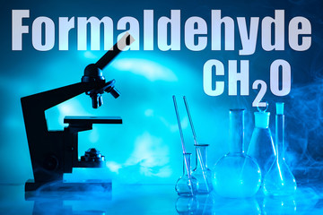 A scientist conducts an experiment in chemistry. Chemical test Chemical laboratory. Scientific...