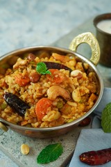 Bisi bele bath / Sambar rice- South indian rice lentil dish