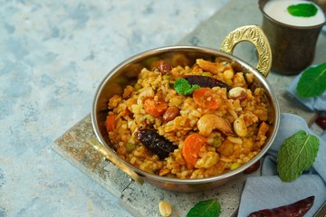 Bisi bele bath / Sambar rice- South indian rice lentil dish