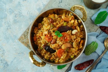 Bisi bele bath / Sambar rice- South indian rice lentil dish