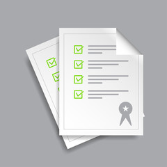 Document legality icon on a white background. vector illustration element.