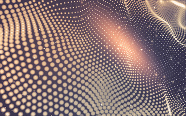 Abstract background. Molecules technology with polygonal shapes, connecting dots and lines....