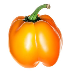 fresh yellow bell pepper isolated on a white background