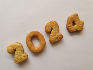 background for celebration and announcements of food with cookies