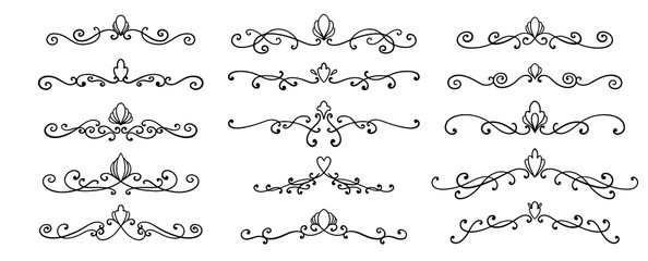 Obraz premium Set divider ornament.Decoration element design.