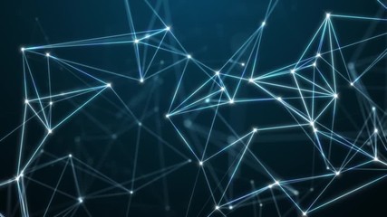 Abstract technology background from animated lines and dots. Looping seamless space geometrical backdrop - Powered by Adobe