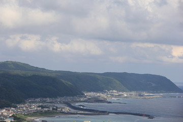 Fototapeta na wymiar 北西方向から見た室戸岬(高知県)