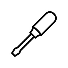 Screwdriver icon design template, vector icon designed in line style, editable stroke icon on white background, can be used for web and various needs of your project