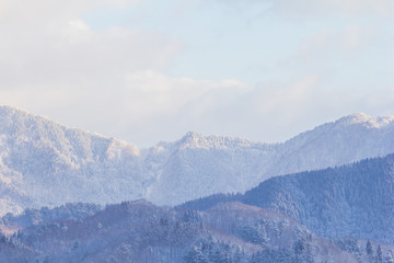Fototapeta na wymiar 雪景色　冬の朝
