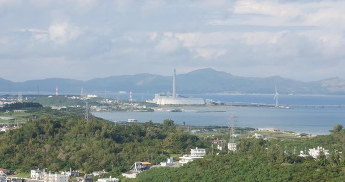 View of bay from Katsuren Castle Okinawa, Japan. 20-1-20