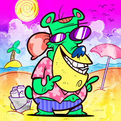Fototapeta premium Beach Bear