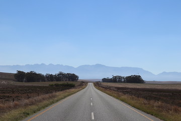 Open road in the mountains, South Africa 