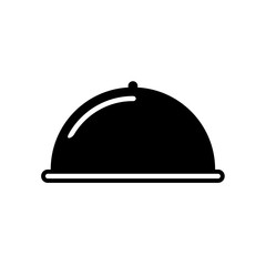 Cloche icon vector in black color.