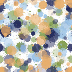 Paint stains watercolor drop spots seamless print