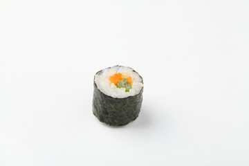 sushi on white background