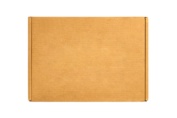 Cardboard box isolated on white background.