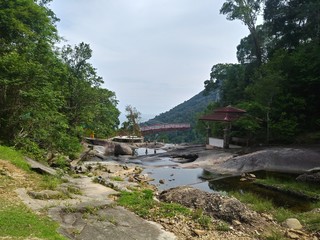Fototapeta na wymiar Seven Waterfalls, Langkawi, Malaysia
