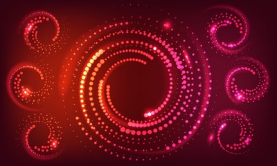 Abstract background in vector. 3D rendering abstract round   light background