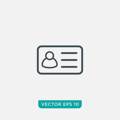 Id Card Icon Design,Vector EPS10