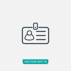 Id Card Icon Design,Vector EPS10