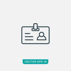 Id Card Icon Design,Vector EPS10