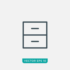 Cabinet Icon Design, Vector EPS10