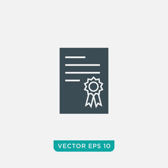 Certificate Icon Design, Vector EPS10
