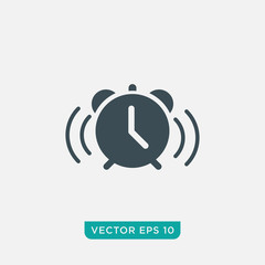 Alarm Clock Icon Design, Vector EPS10