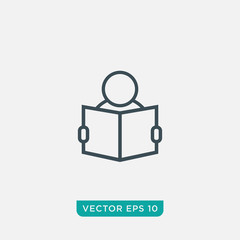 Reading Icon Design, Vector EPS10