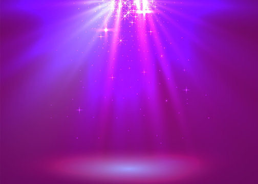 Abstract Magic Light Background. Purple Holiday Burst.