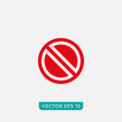 No Sign Icon Design, Vector EPS10