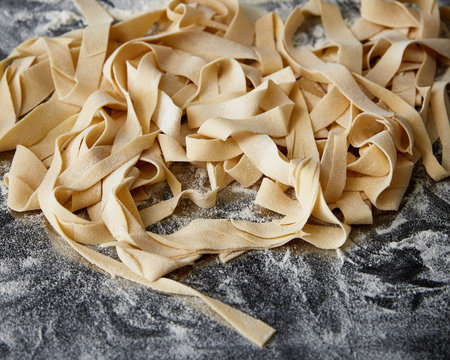 fresh pasta being prepared