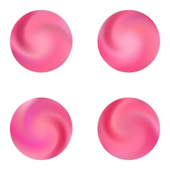 Kit with round colored abstract backgrounds.