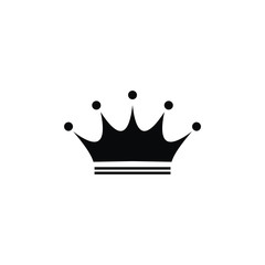 Crown vector logo. Silhouette Of Queen or King Crown