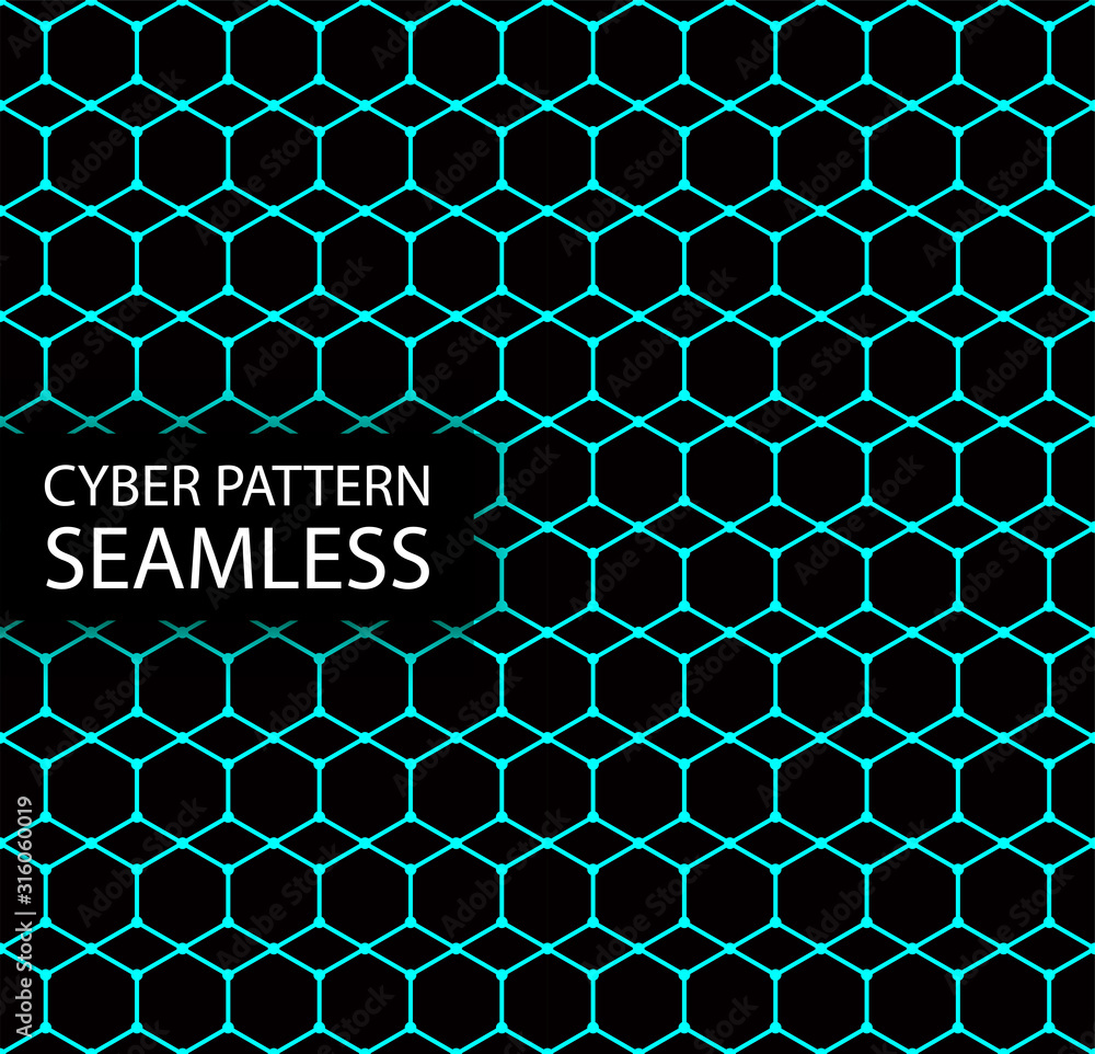 Leinwandbilder Seamless cyber pattern. Circuit board texture. Digital high tech style vector background