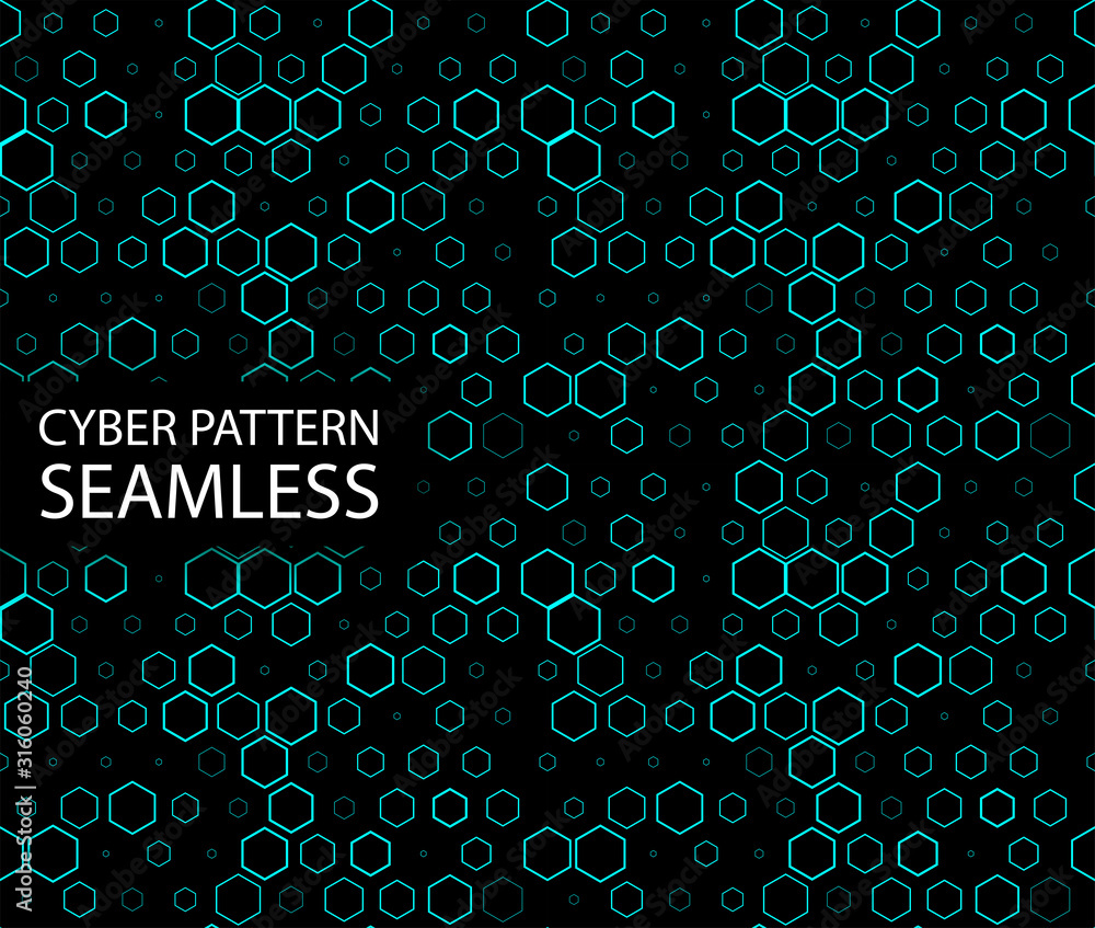 Poster seamless cyber pattern. circuit board texture. digital high tech style vector background