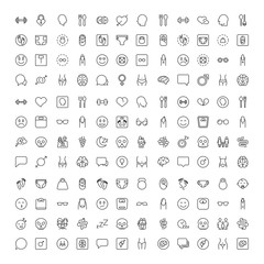 People line icon set.