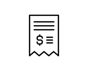 Receipt line icon