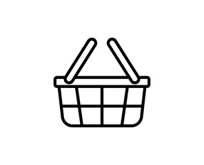 Shopping basket line icon