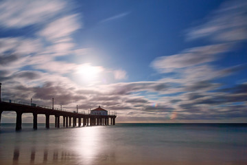 Fototapeta premium Manhattan Beach sunset prelude