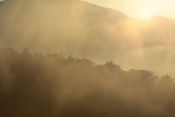 Fototapeta premium sunset in the mountains