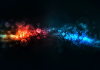 Colorful lights blurred by motion