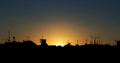 Fototapeta na wymiar Lublin sunset