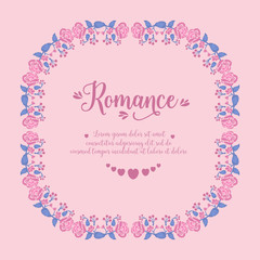 Beautiful crowd of leaf and floral frame, for elegant romance invitation card template design. Vector