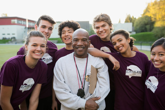 Portrait High School Track And Field Team Coach